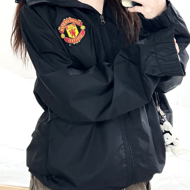 나이키 맨유 투웨이 블랙 바람막이