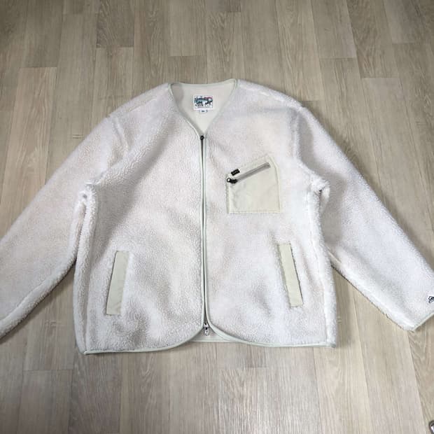(XL) 리 Lee 보아 노카라 라이너 헤비 후리스 아이보리 자켓