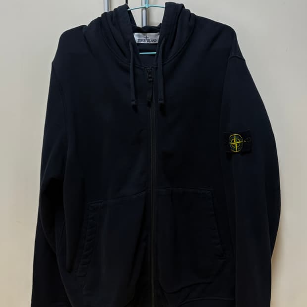 [XL] 스톤아일랜드 후드집업 블랙