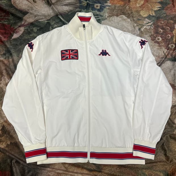 카파 빈티지 올드스쿨 잉글랜드 화이트바람막이 XXL