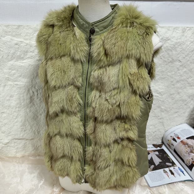 빈티지 말차 여우털 조끼 베스트
