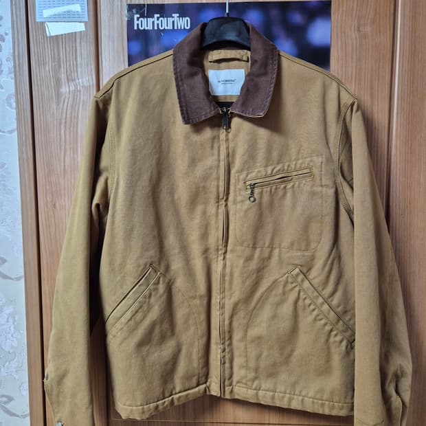 아웃스탠딩 헤비 캔버스 워크자켓 m 베이지
