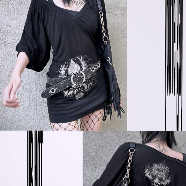 Salvage Printing Detail Top