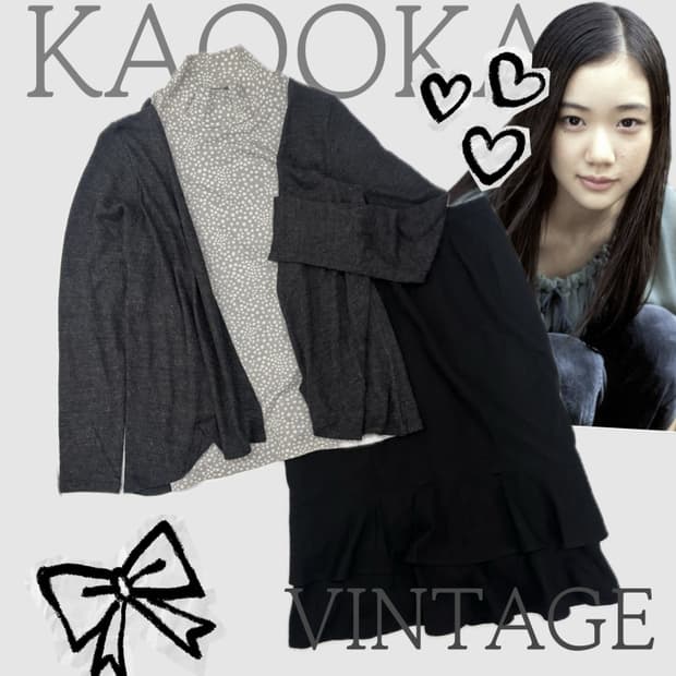 🪶하구미의 레이어드 코디세트🪶 미디스커트 블랙 그런지 오리엔탈