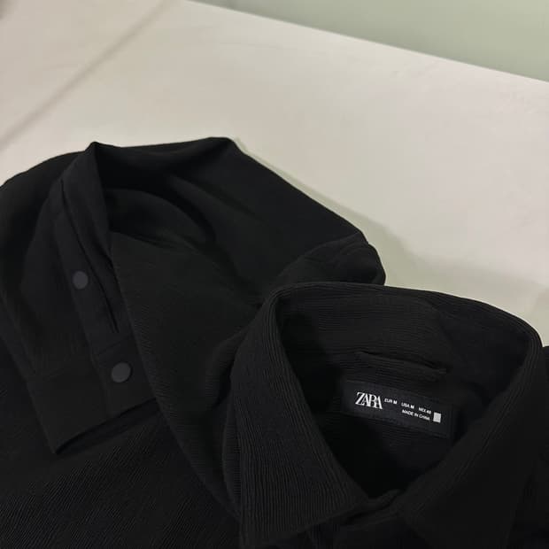 M-L 자라 맨 루즈오버핏 암포켓 폴리 플리츠넘버