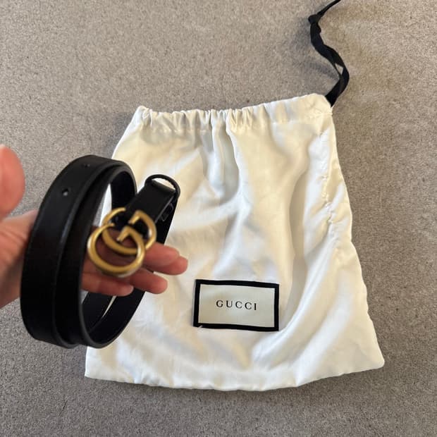 여성 구찌 마몽 씬 벨트