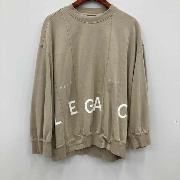 시스템 베이지 스웨트 셔츠 90