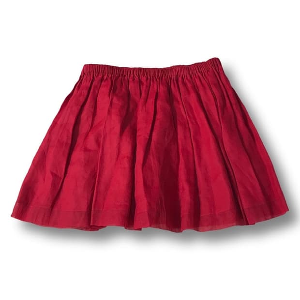 miu miu waistband layer red skirt