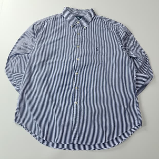 CA334 XL 폴로 00s 블루 스트라이프 셔츠 남방