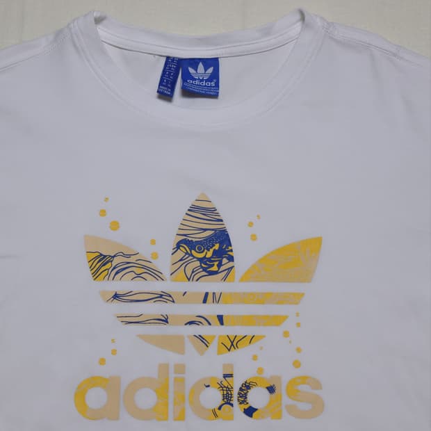 아디다스 오리지널스 아트 트레포일 그래픽 반팔 티셔츠 105 (XL)