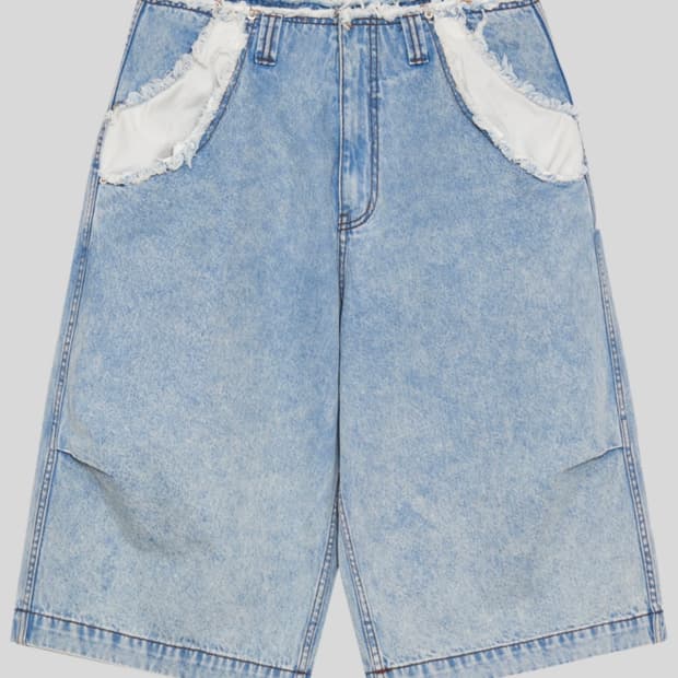 샵페어리 cropped cut-off pants (denim)