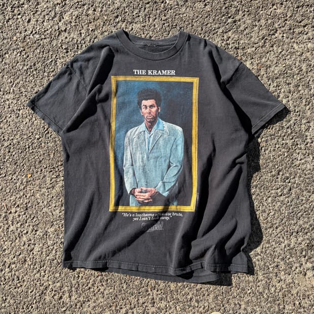 90‘s Seinfeld Cosmo Kramer print faded T