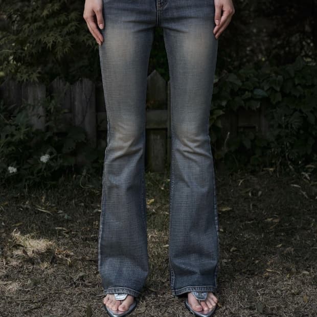 S) 보헤미안서울 부츠컷 팬츠 블루 