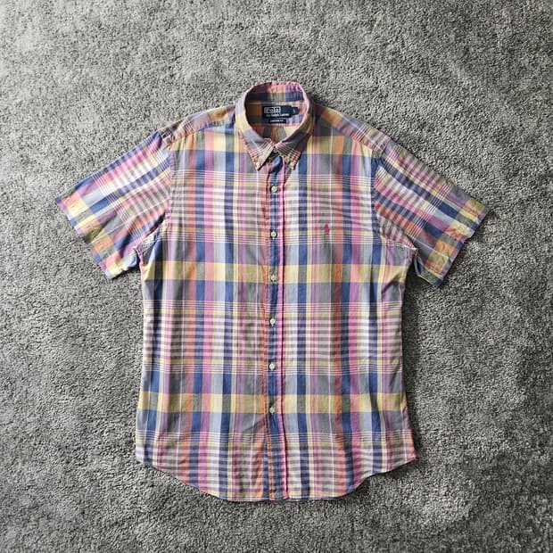[무료배송] POLO RALPH LAUREN 체크 반팔 셔츠