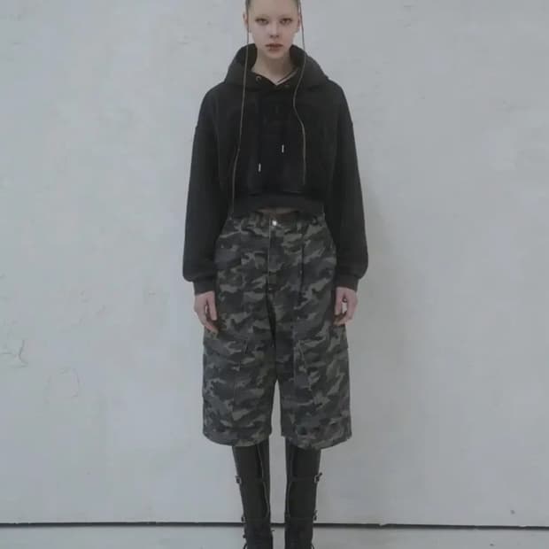 어반드레스 사이드 빅 데님 쇼츠 카모 S