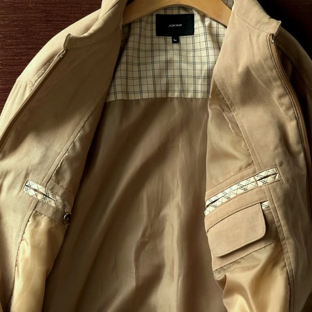 Design zip collar blouson