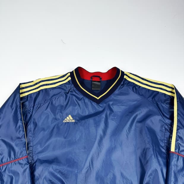 아디다스 오리지널 네이비 바람막이 웜업 (XL)