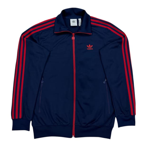 아디다스 베켄바우어 네이비 레드 트랙탑 져지 자켓 L