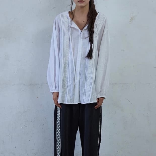 호쿠스포쿠스 블라우스 linen sunveil blouse