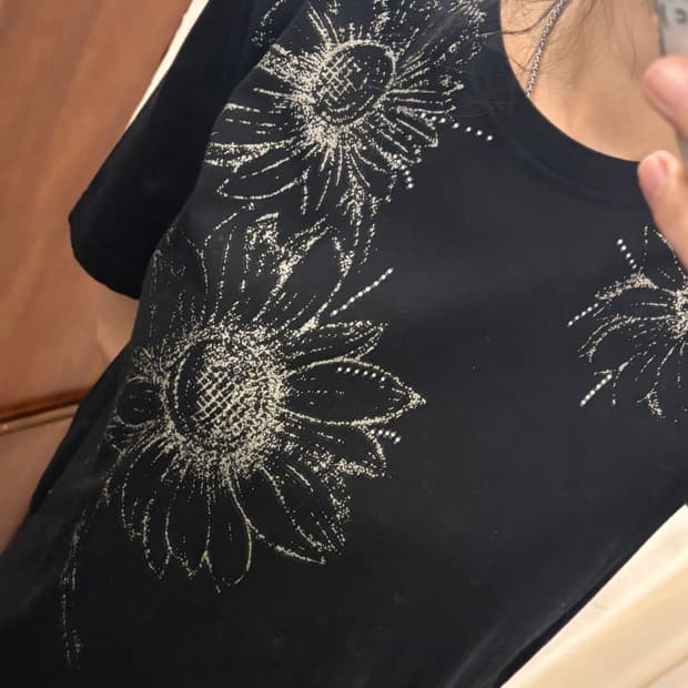 jpn vintage Sunflower print T-shirt