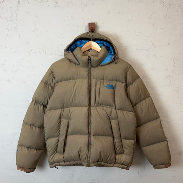 노스페이스 구스다운 후드 패딩
