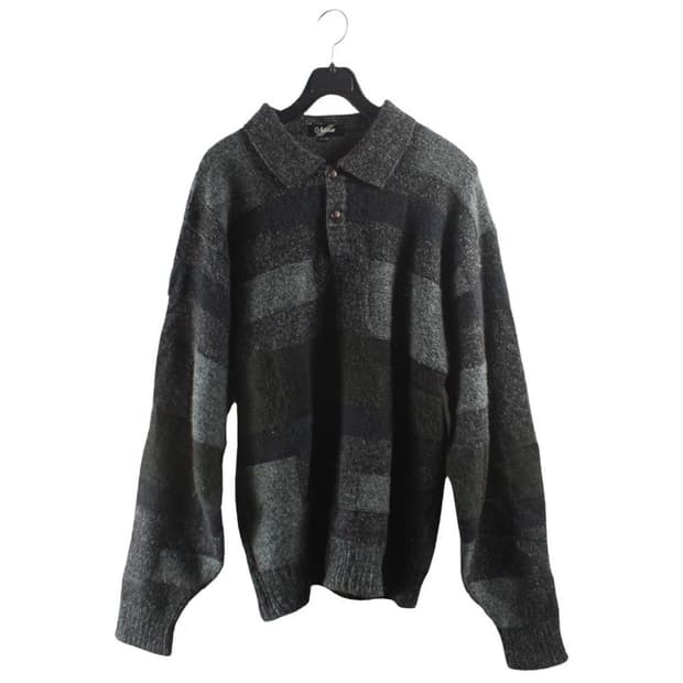 빈티지 스타일 체크 패턴 니트