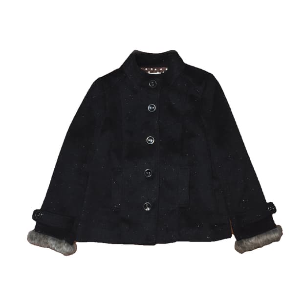 wool jacket with polka dot linin