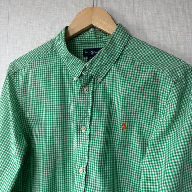 폴로랄프로렌 체크셔츠 그린 XL (18-20)