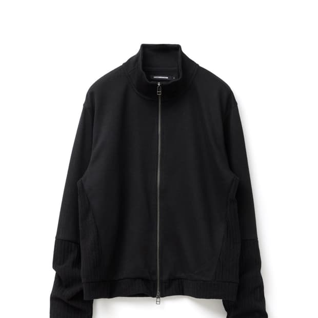 해칭룸 더블 슬리브 트랙 가디건 블랙