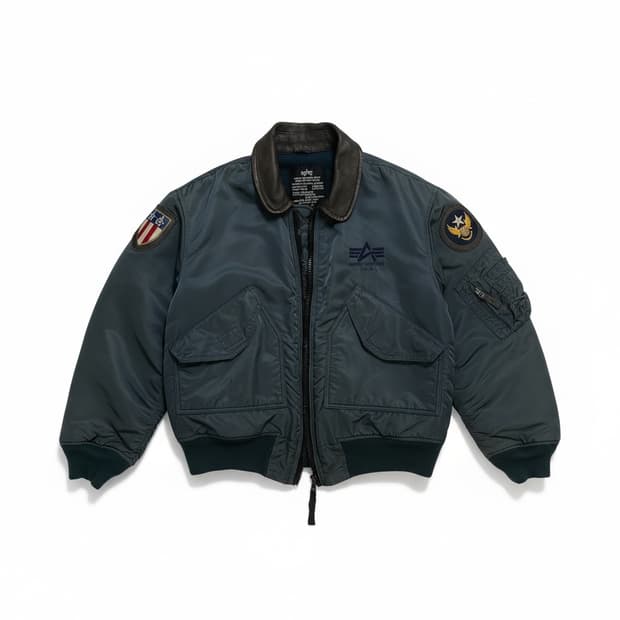 알파인더스트리 레더카라 ma-1 항공점퍼