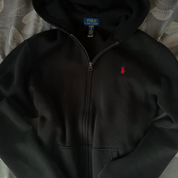 폴로 랄프로렌 보이즈 후드집업 블랙 XL
