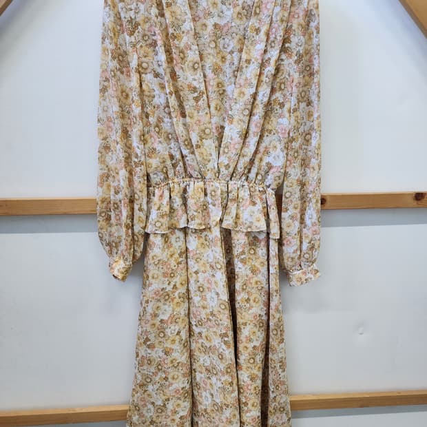 일본빈티지 플라워 패턴 원피스