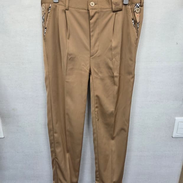 버버리 올드스쿨 빈티지 투턱 카브라 슬렉스 팬츠 대략 32