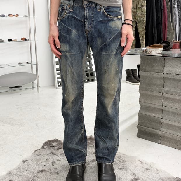 EDWIN 링클 워시드 데님 팬츠