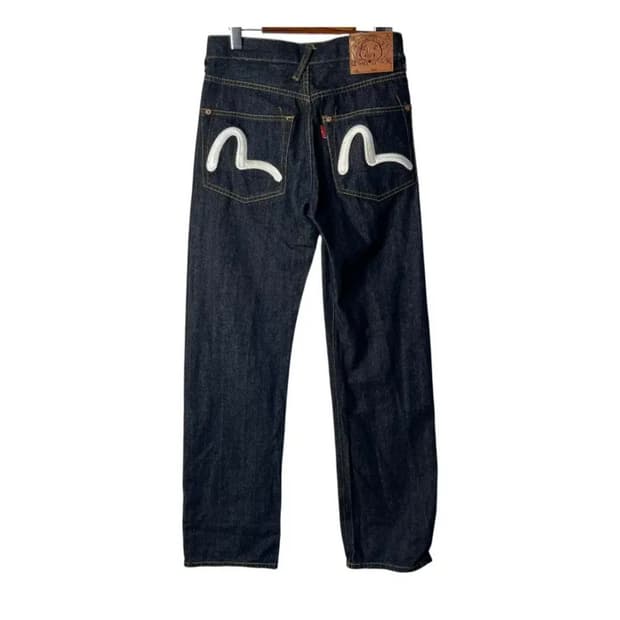 [Evisu] 에비수 재팬 로고 자수 데님팬츠