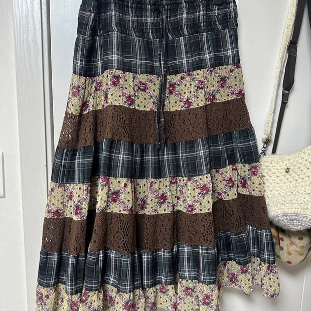 빈티지 플라워 스커트