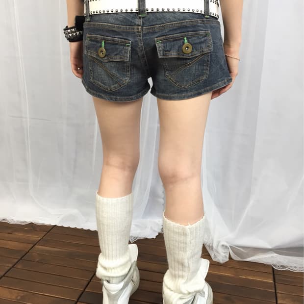 Jpn Lei Miki Denim Mini Shorts