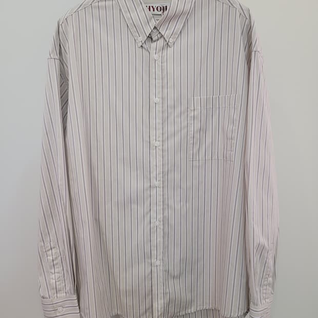 효지 HYOJI 스트라이프 긴팔 셔츠 오버핏 프리사이즈 택달린새제품