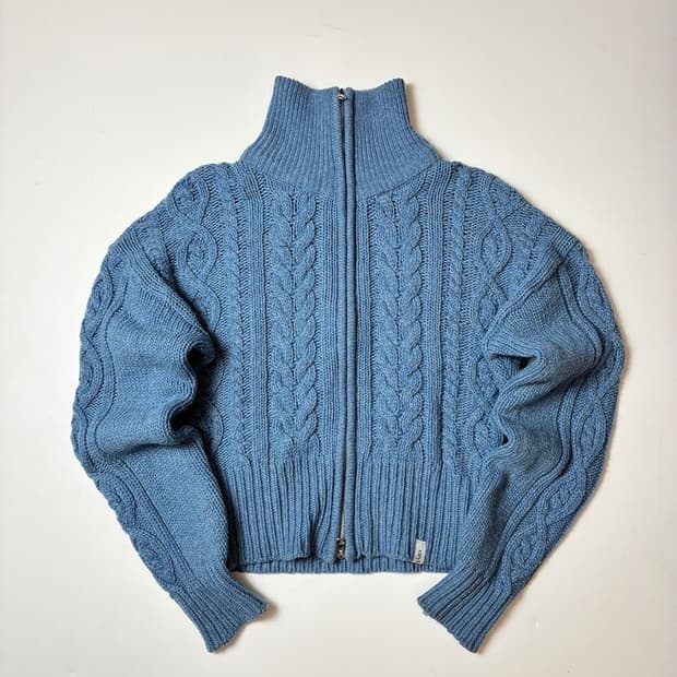 시티브리즈 CITYBREEZE 21FW 울 케이블 니트 집업 PN8190