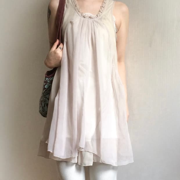 vintage 슬리브리스 원피스