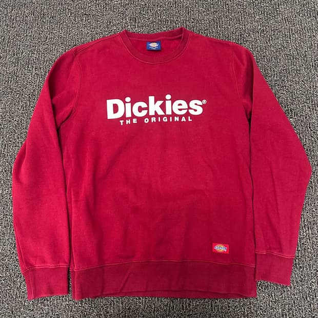 Dickies 디키즈 버건디 기모 맨투맨 L