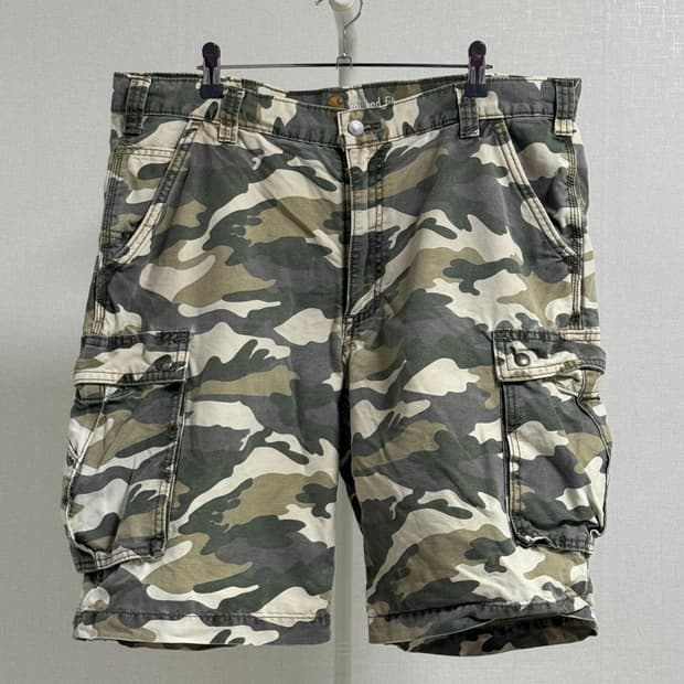 칼하트 클래식 카모플라쥬 카고 워크 쇼츠 W38