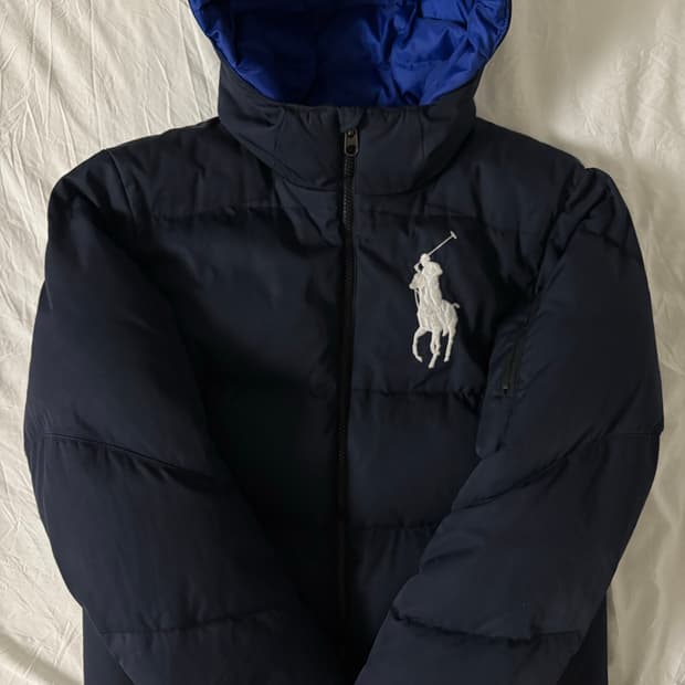 폴로 빅포니 패딩 네이비
