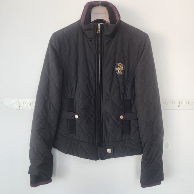 빈폴 블랙 퀼팅 자켓