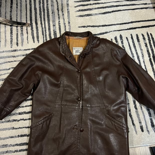 [100] 버버리 프로섬 빈티지 브라운 레더 자켓