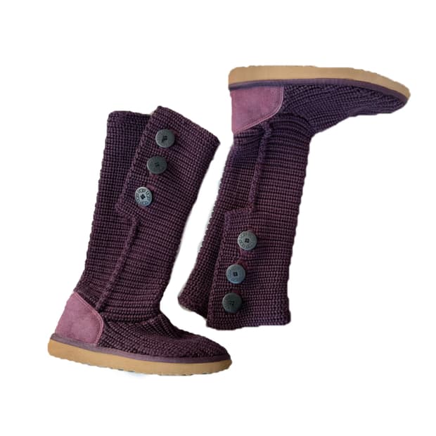 Ugg 다크퍼플 니트 부츠 240