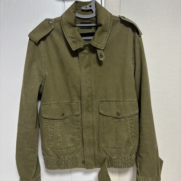 Saint Laurent bat pin aviator jacket 카키 