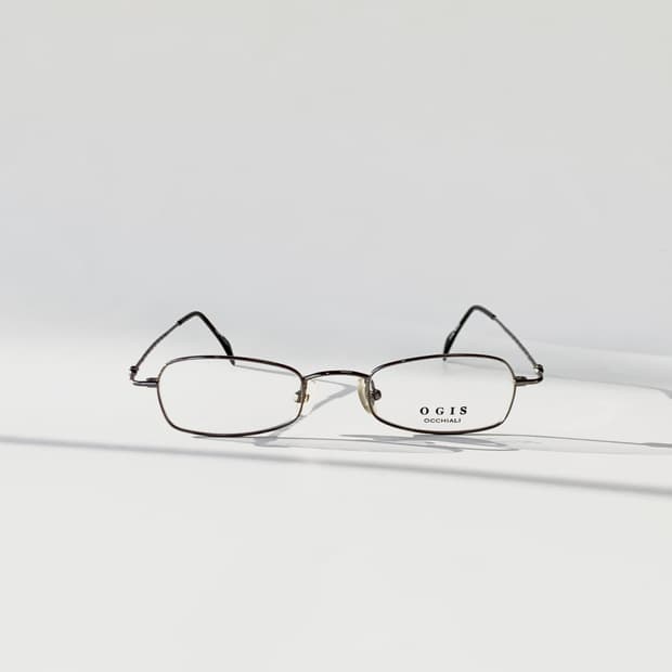 [픽키-421] OGIS 스틸 스퀘어 메탈 안경 미니멀 클래식 초경량