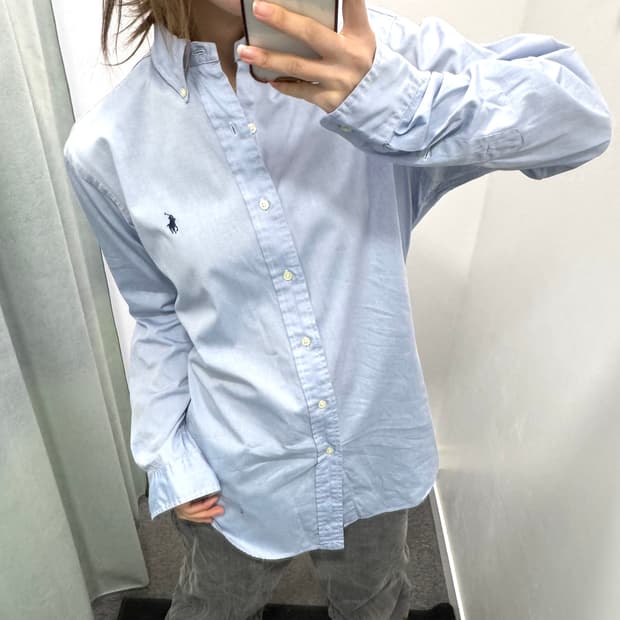 폴로 블루 클래식핏 셔츠