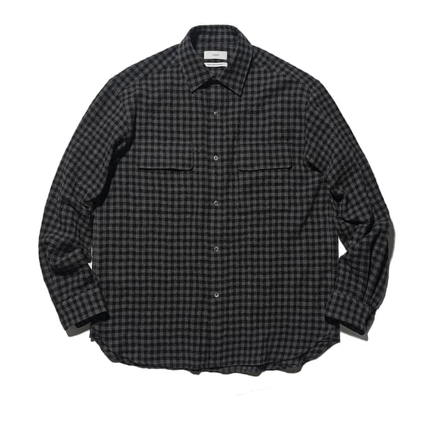 (3, 새상품) 아워셀브스 C/W 깅엄 체크 셔츠 차콜